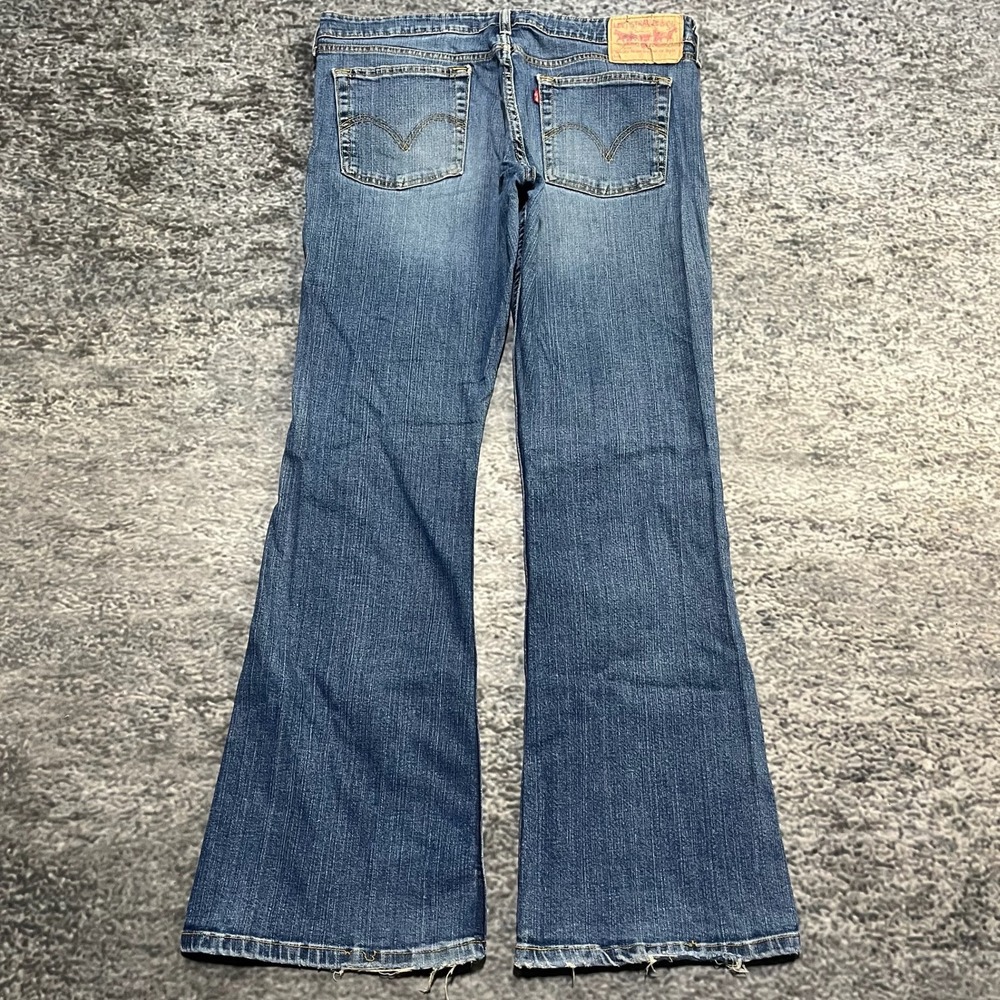 Levi's 519 Jeans Womens 13M‎ (34x32) Blue Flare Low Rise Western Hippie Y2K